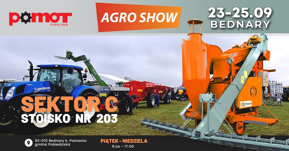 Grain cleaning machines of the plant at the exhibition AGROSHOW2022, photo
