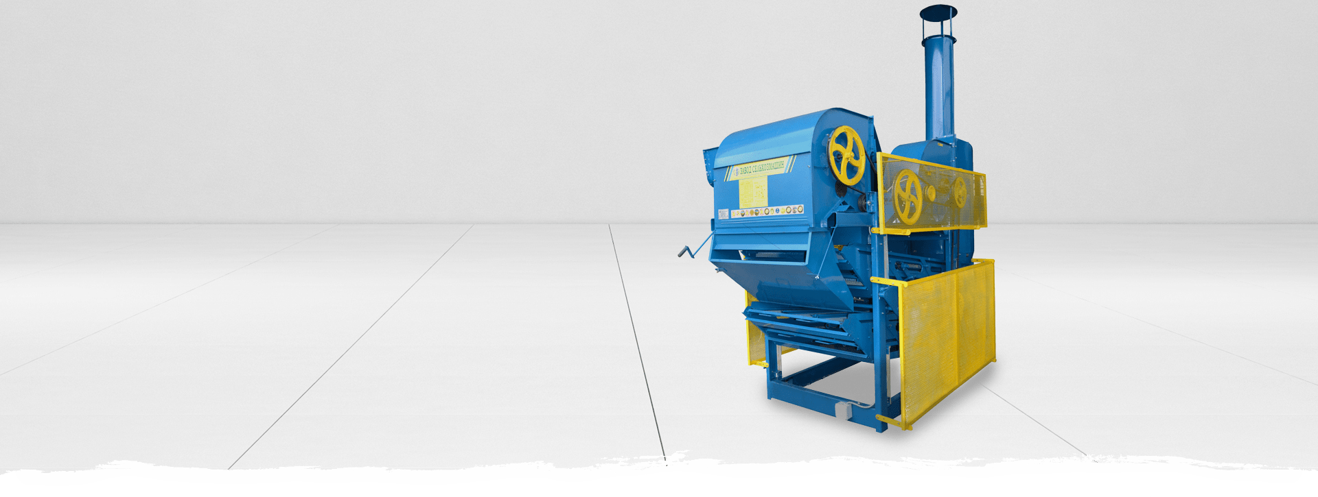 Limpiadora de granos estacionaria OBC-25CC con ciclón integrado, foto