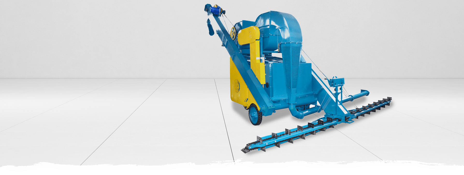Self-propelled grain cleaner OBC-25L with extended elevator, photo 